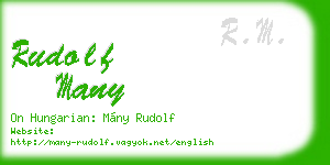 rudolf many business card