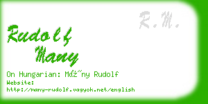 rudolf many business card